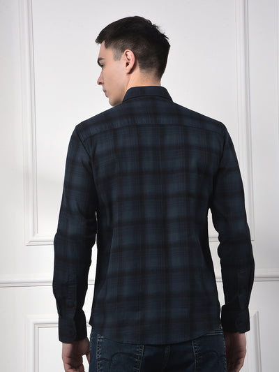 Green Checked 100% Cotton Shirt