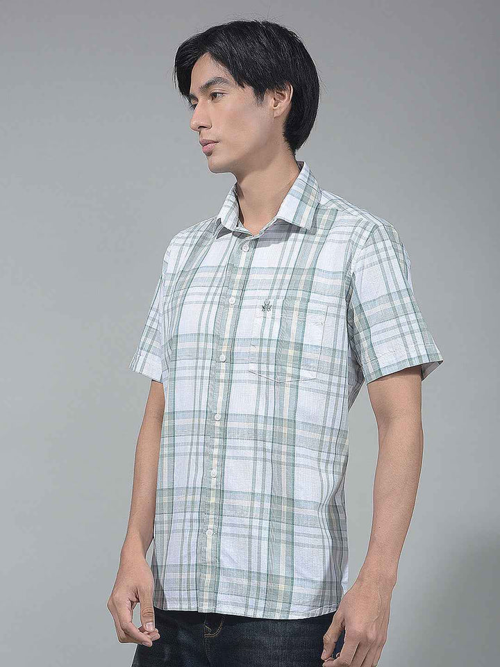 Green Checked 100% Cotton Shirt
