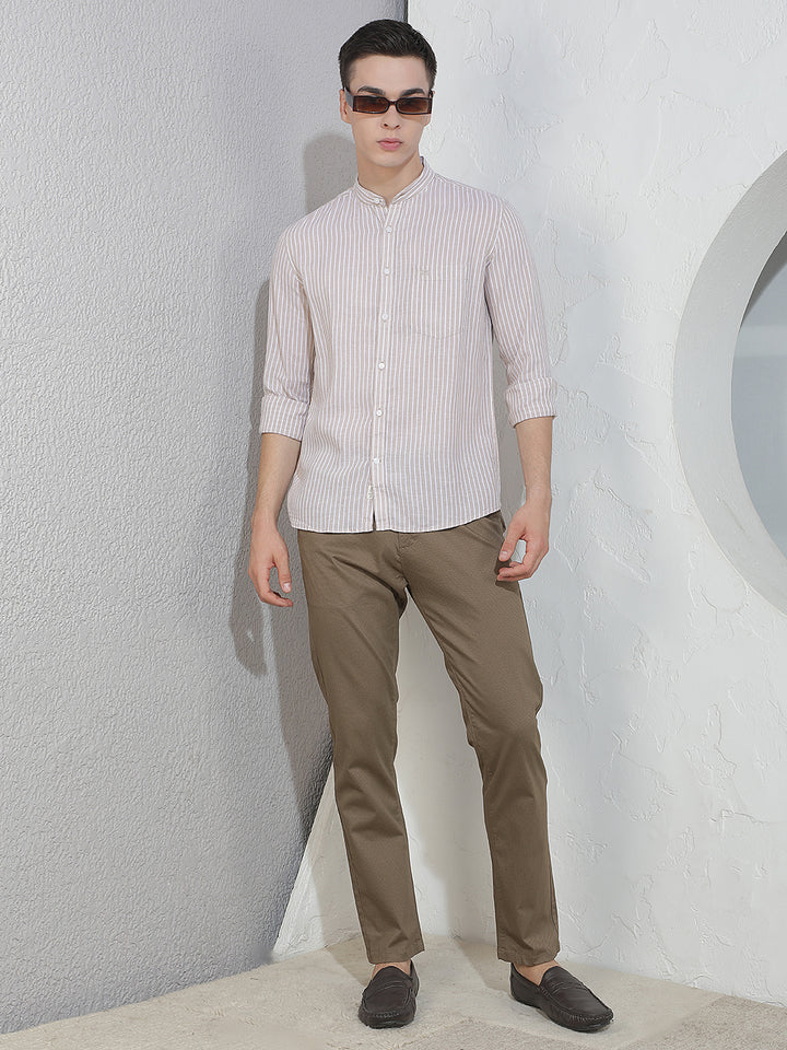 Luxe Safari Khaki Printed Trousers