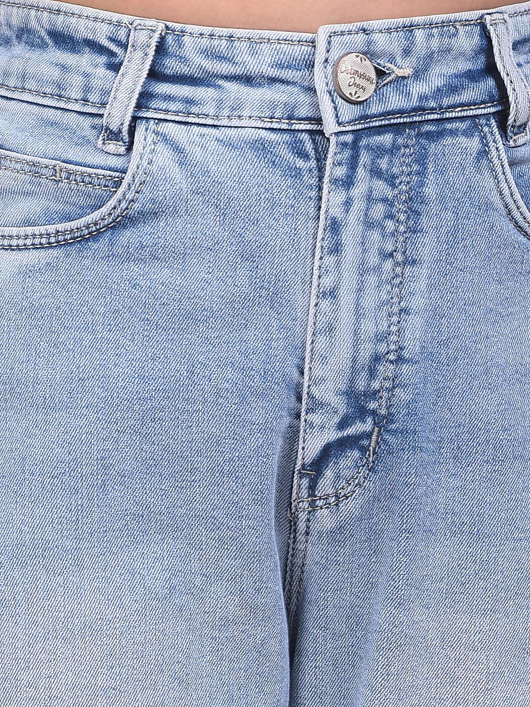 Blue Classic Bootcut Denim Jeans-Girls Jeans-Crimsoune Club