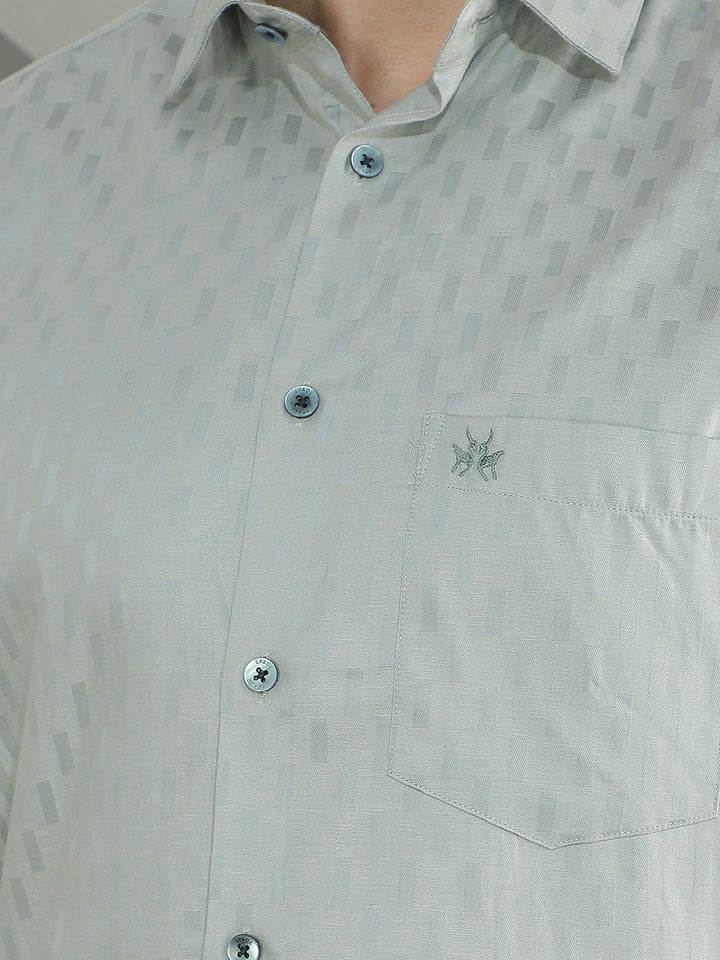 Luxe Forest Green Jacquard Shirt