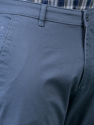 Blue Printed Trousers