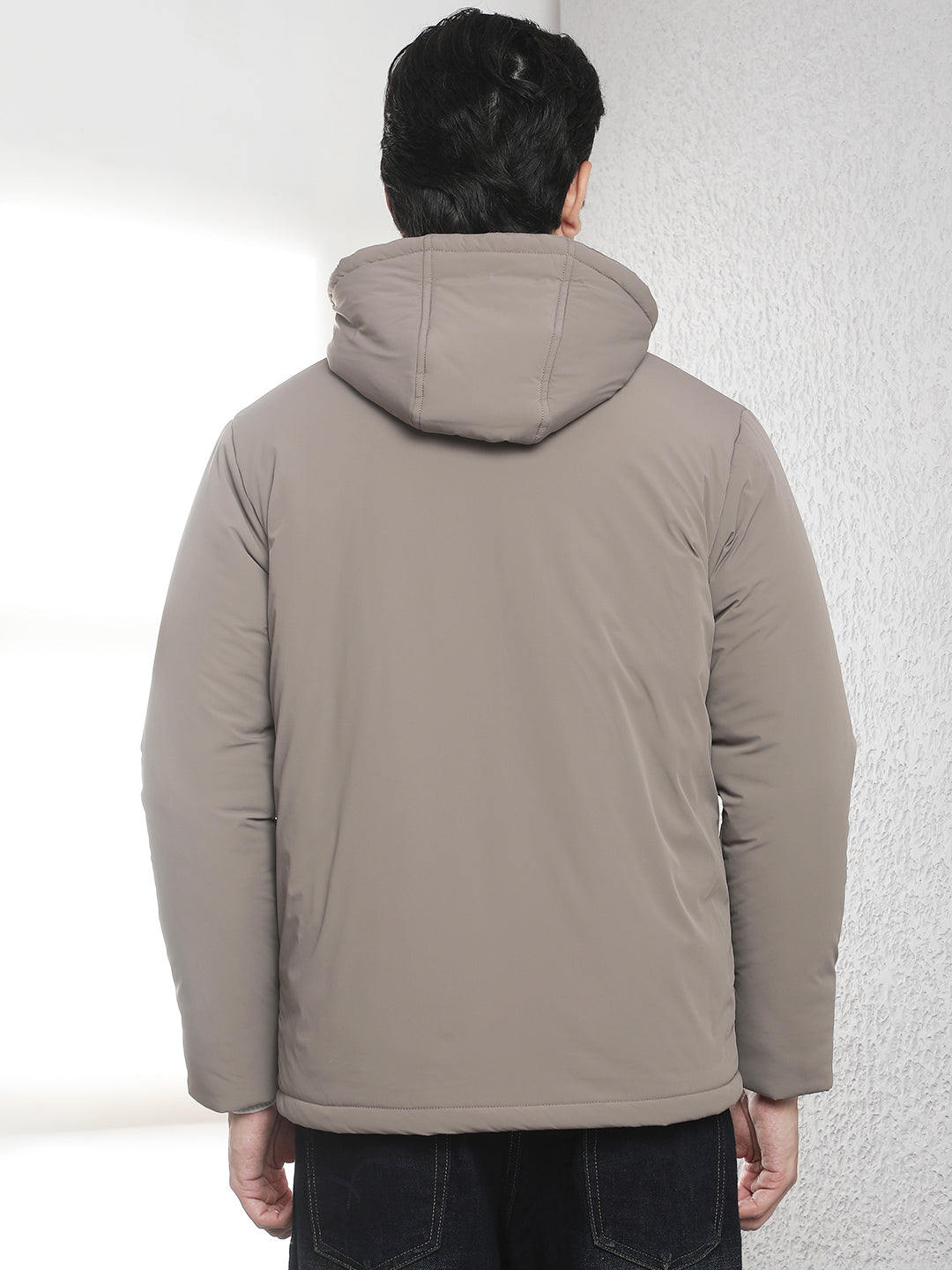 Khaki Padded Hooded Jacket
