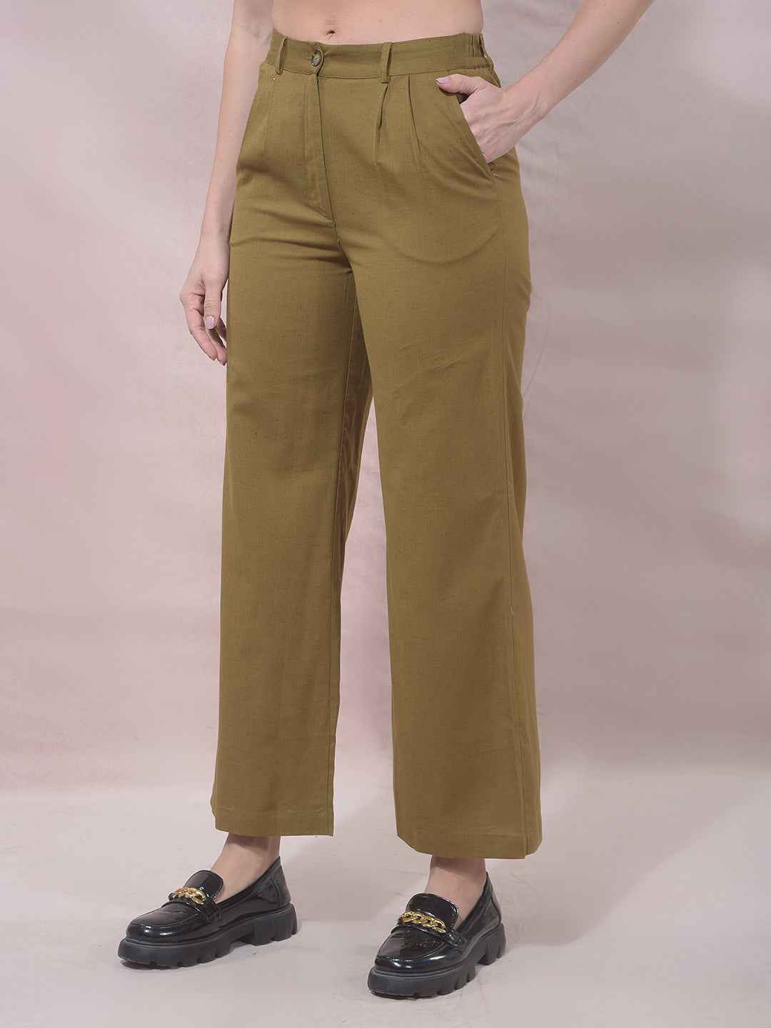 RiftSage Olive Wide Leg Trousers