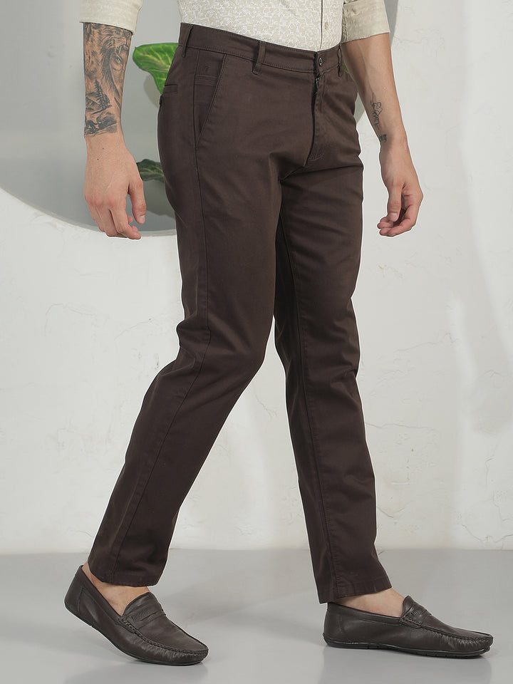 Walnut Wood Brown Trousers