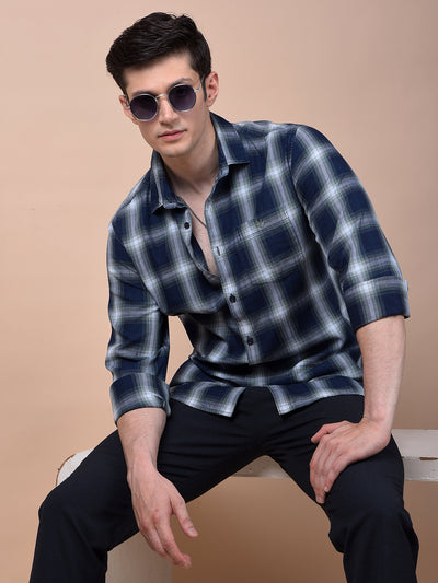 Green Checked 100% Cotton Shirt