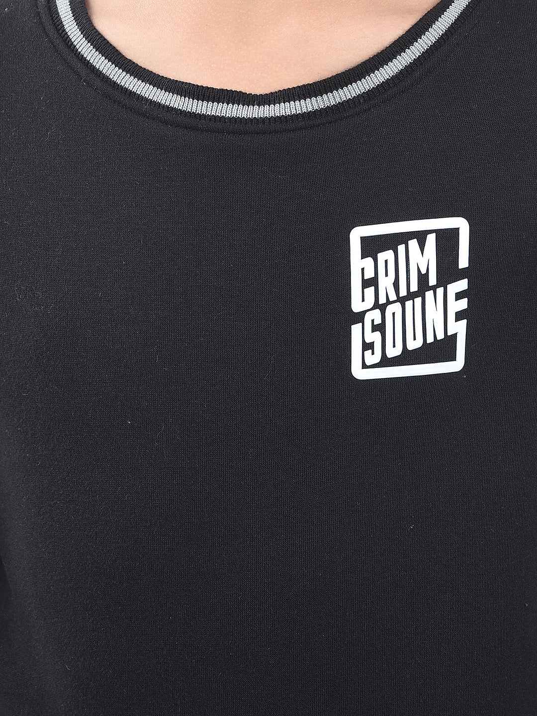 Black Graphic Print Sweatshirt