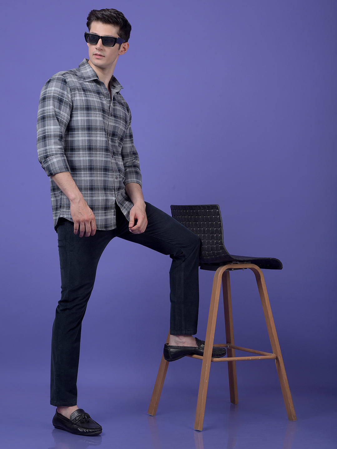Grey Checked Shirt