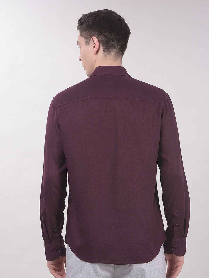 GlowWine Linen Shirt