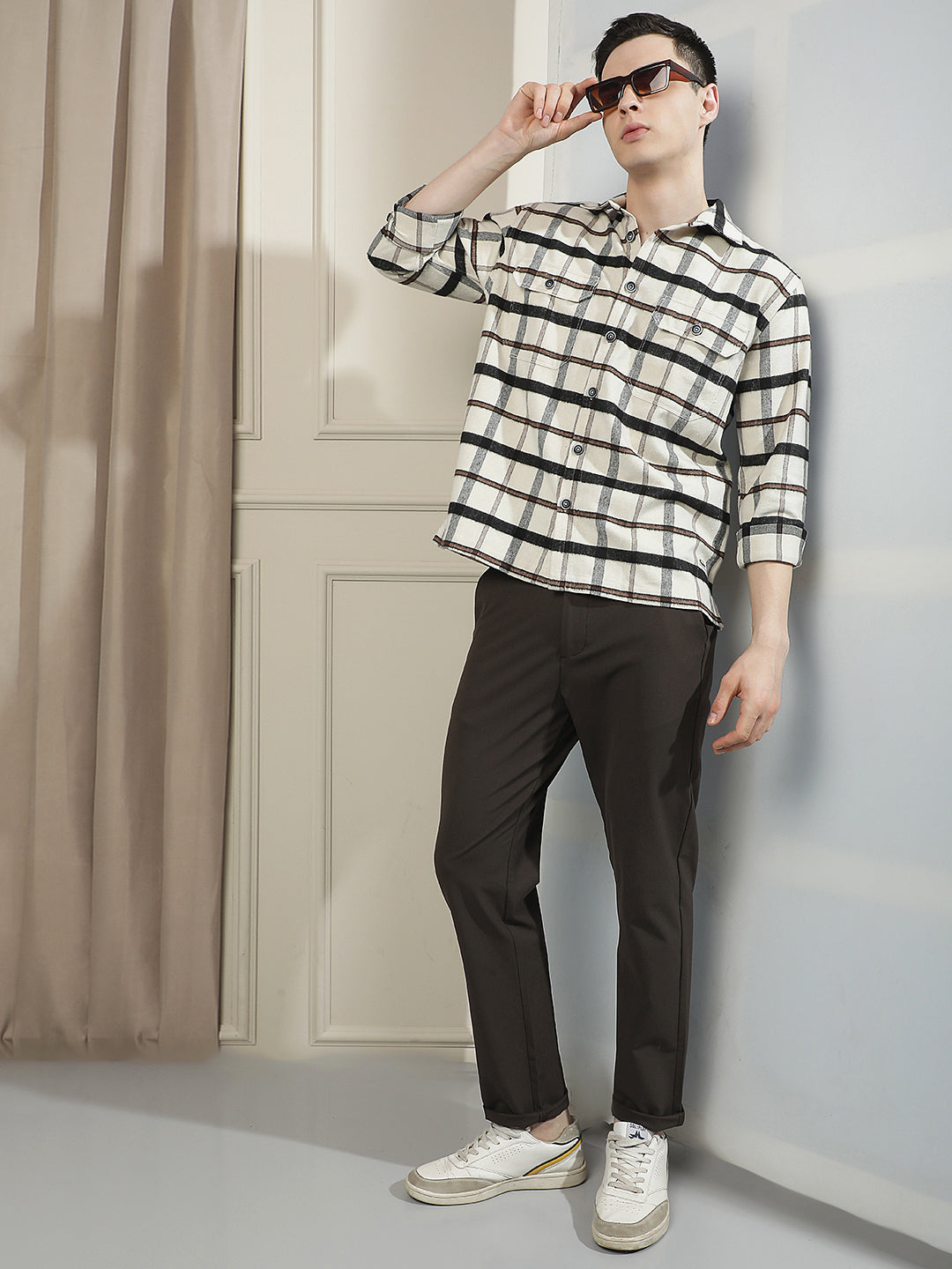 Contemporary Walnut Brown Chino Trousers