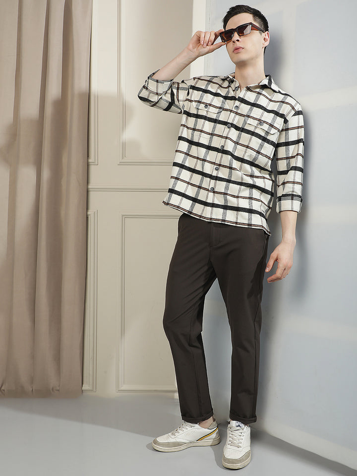 Contemporary Walnut Brown Chino Trousers
