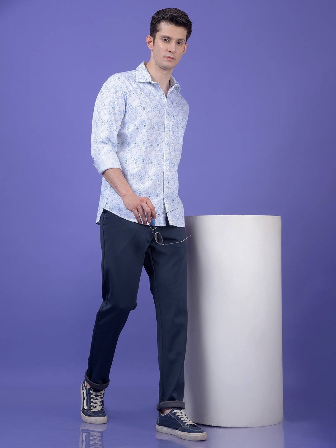 Blue Printed Shirt