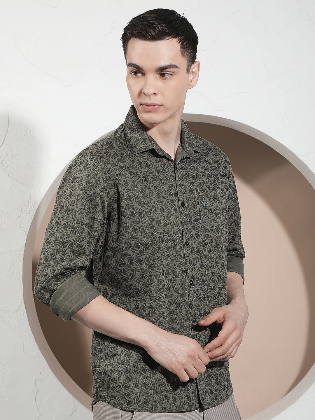 Green Graphic Print Shirt
