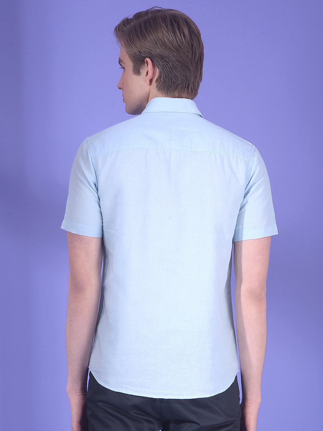 Celeste Blend Blue Linen Shirt