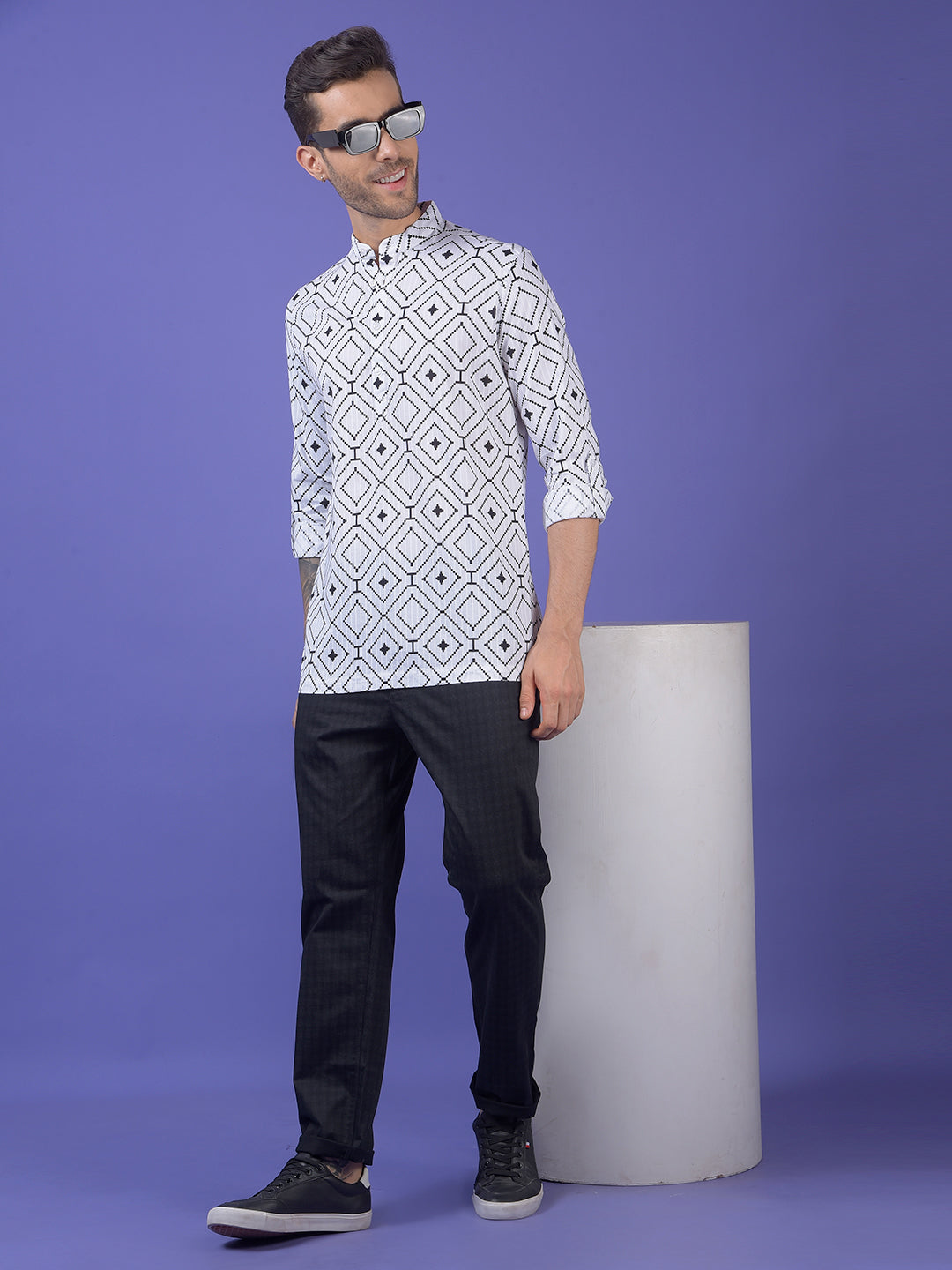 Black Printed Trousers