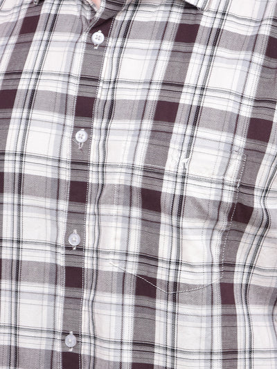 Grey Checked 100% Cotton Shirt