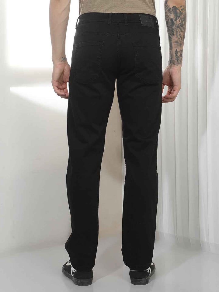 Modern Black Straight Casual Jeans