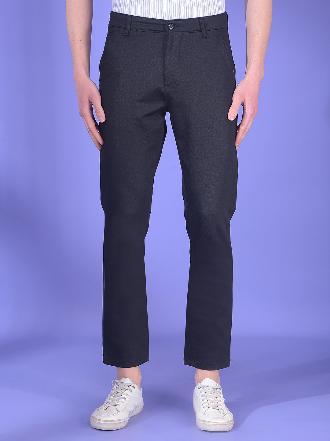 Black Jacquard Trousers