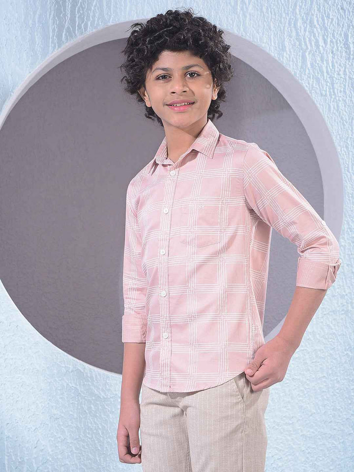 Soft Peach Printed Shirt