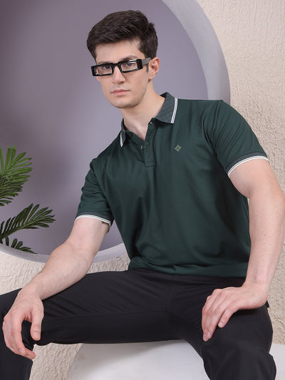 Green Polo-Neck T-Shirt