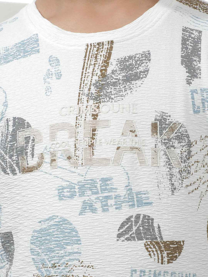 White Graphic Printed T-Shirt