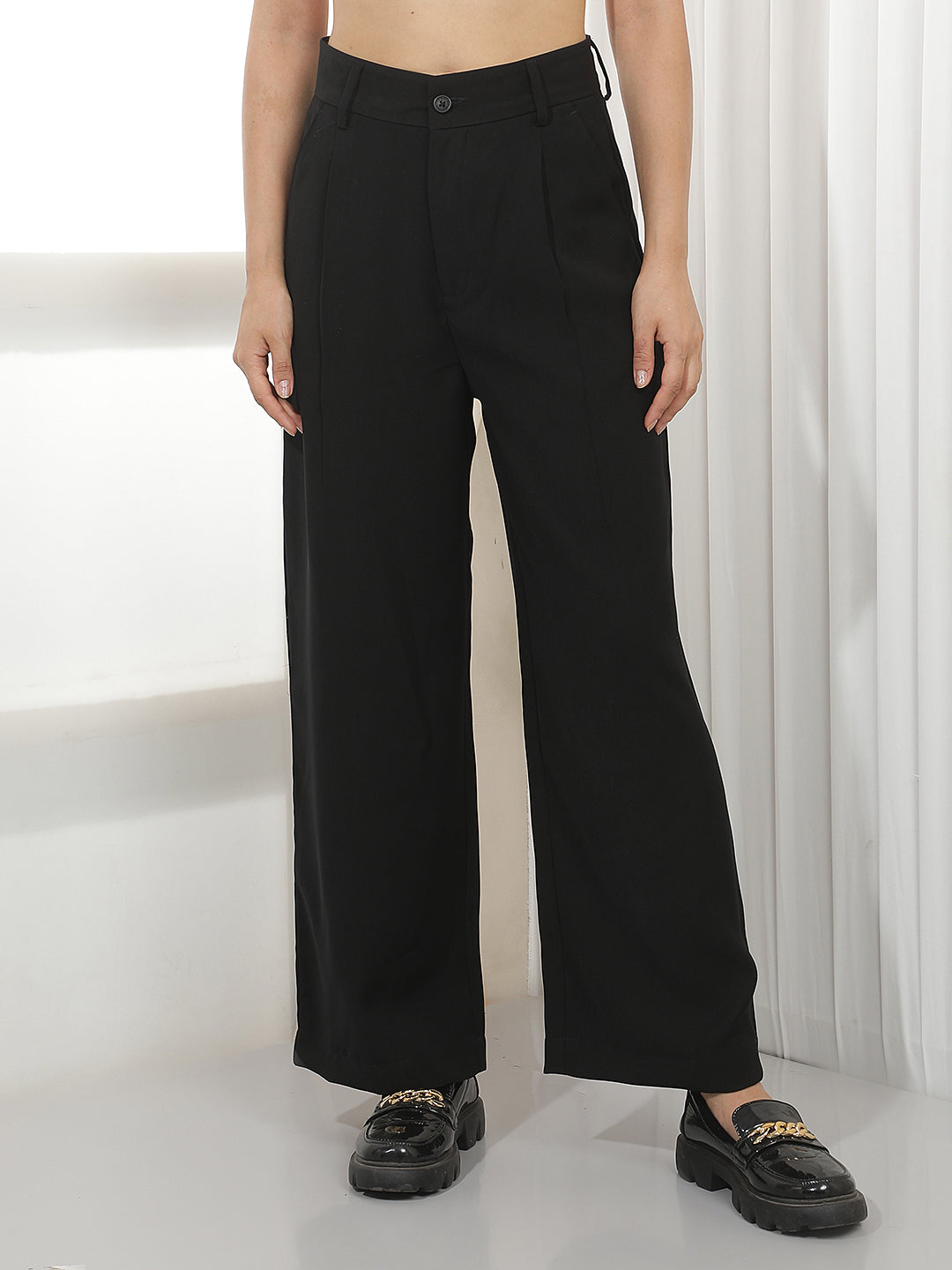Black Wide Leg Trousers