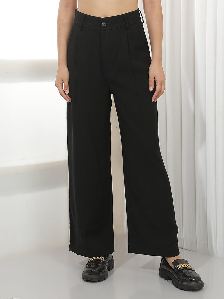 Black Wide Leg Trousers