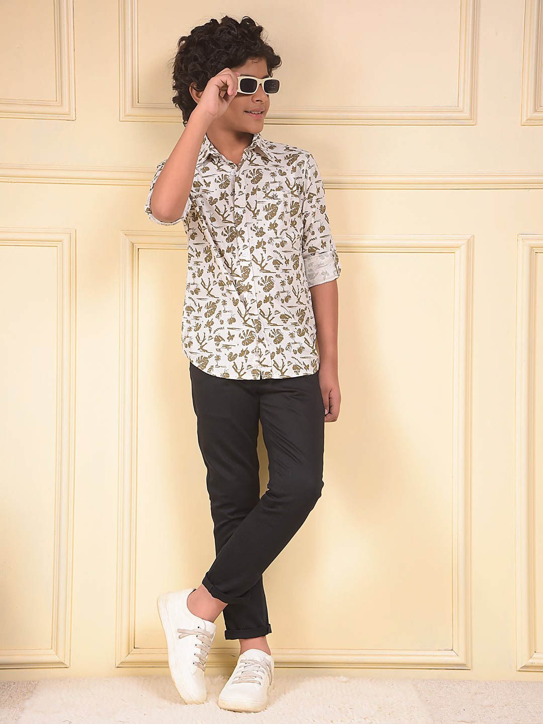 Black Printed Trousers