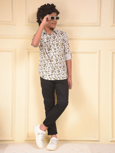 Black Printed Trousers