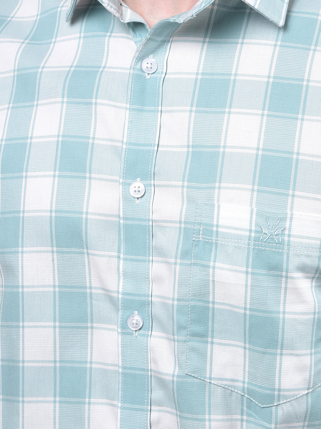 Green Checked 100% Cotton Shirt