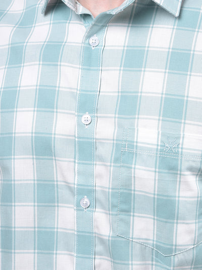 Green Checked 100% Cotton Shirt