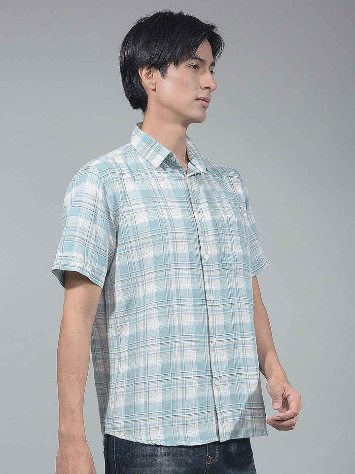 Green Checked Linen Shirt