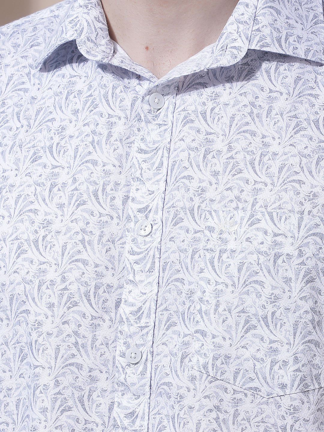 Essential Heather Grey Printed Shirt