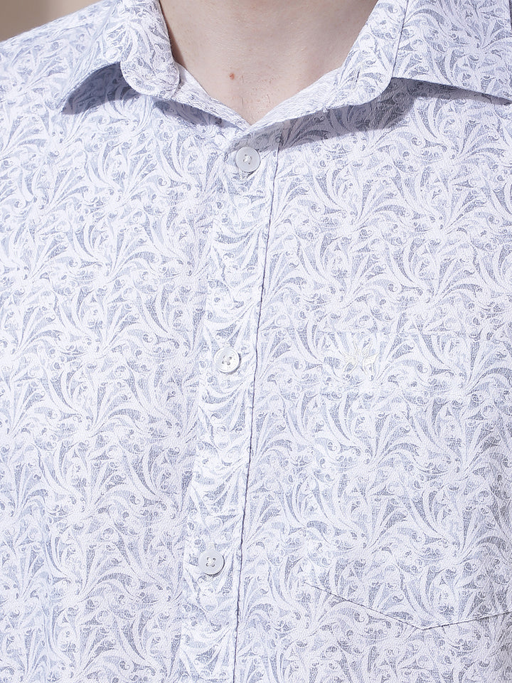 Essential Heather Grey Printed Shirt
