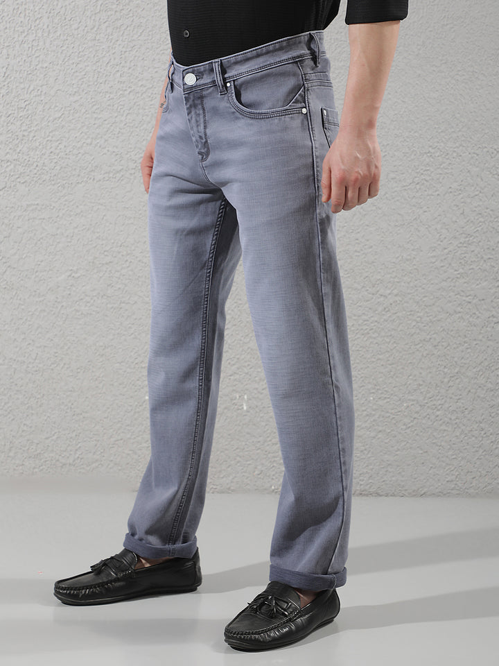 Smoke Grey Straight Jeans