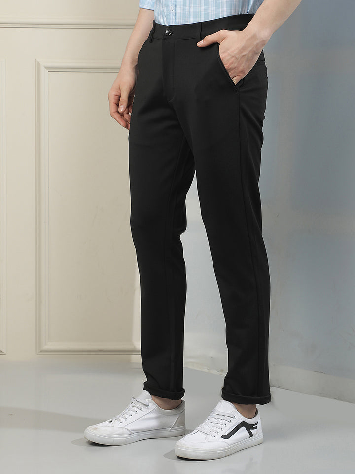 Black Classic Wear Knitted Trousers