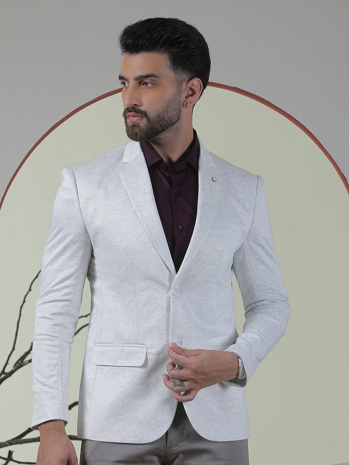 Grey Notch Lapel Blazer