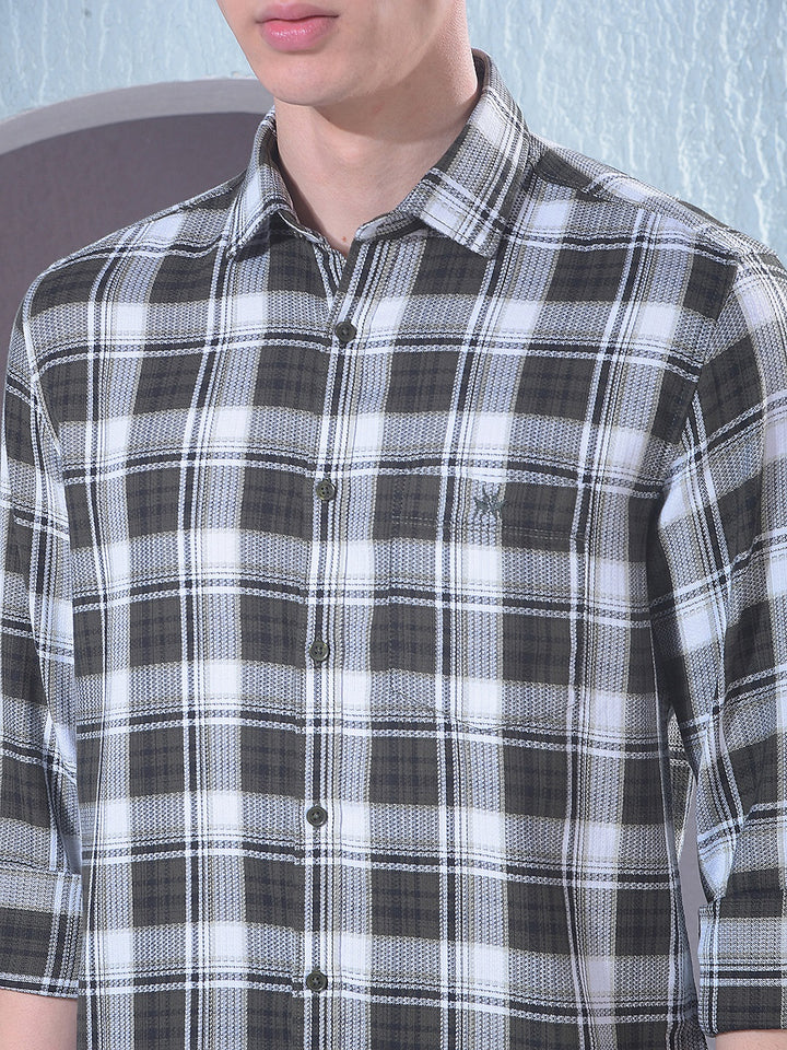 Green Checked 100% Cotton Shirt