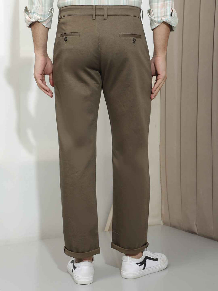 Brown Straight Trousers