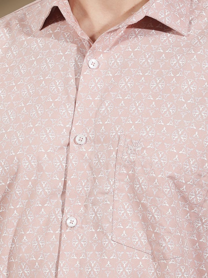 Signature Soft Peach Printed Shirt