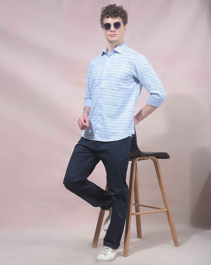 Navy Blue Straight Trousers