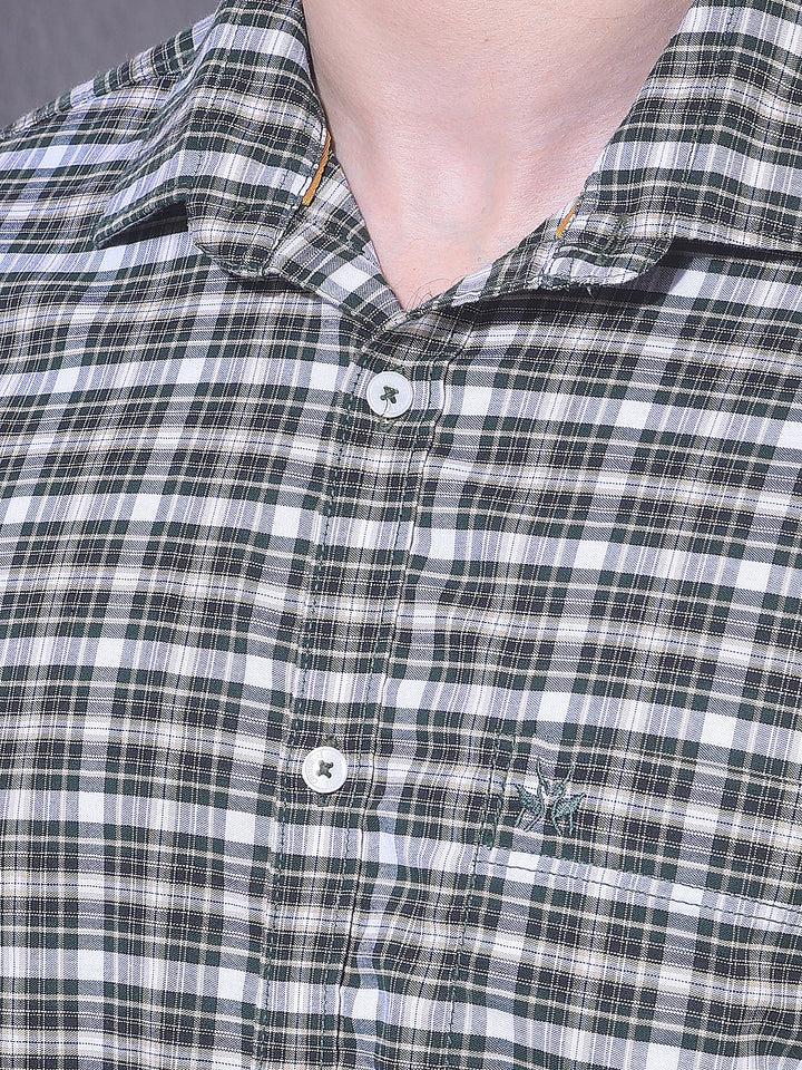 Green Checked 100% Cotton Shirt