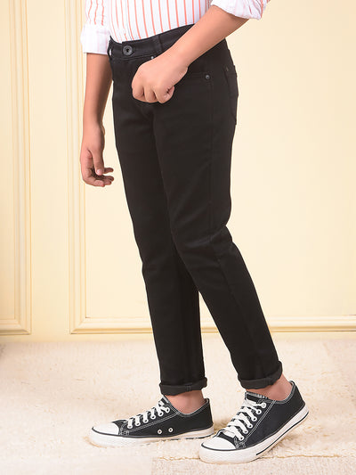Dreamy Dark Wash Slim Fit Black Jeans