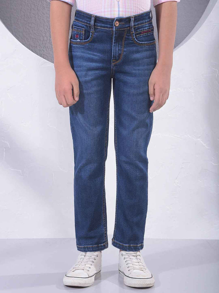 Azure Blue Contemporary Jeans