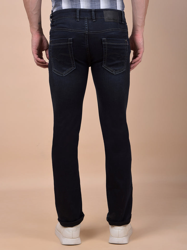 Classique Navy Blue Straight Jeans