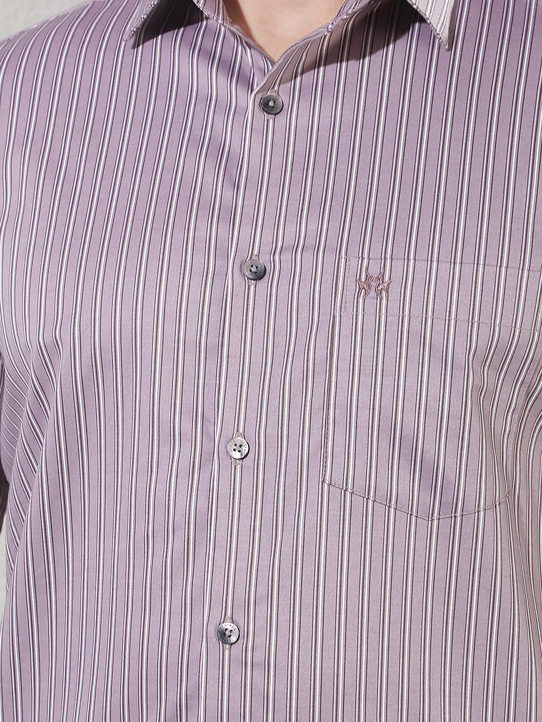 Purple Vertical Stripes Shirt