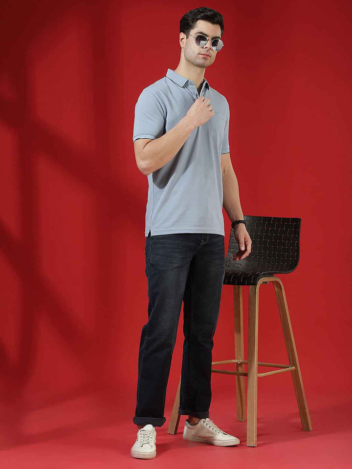 Ocean Blue Classic Polo T-Shirt