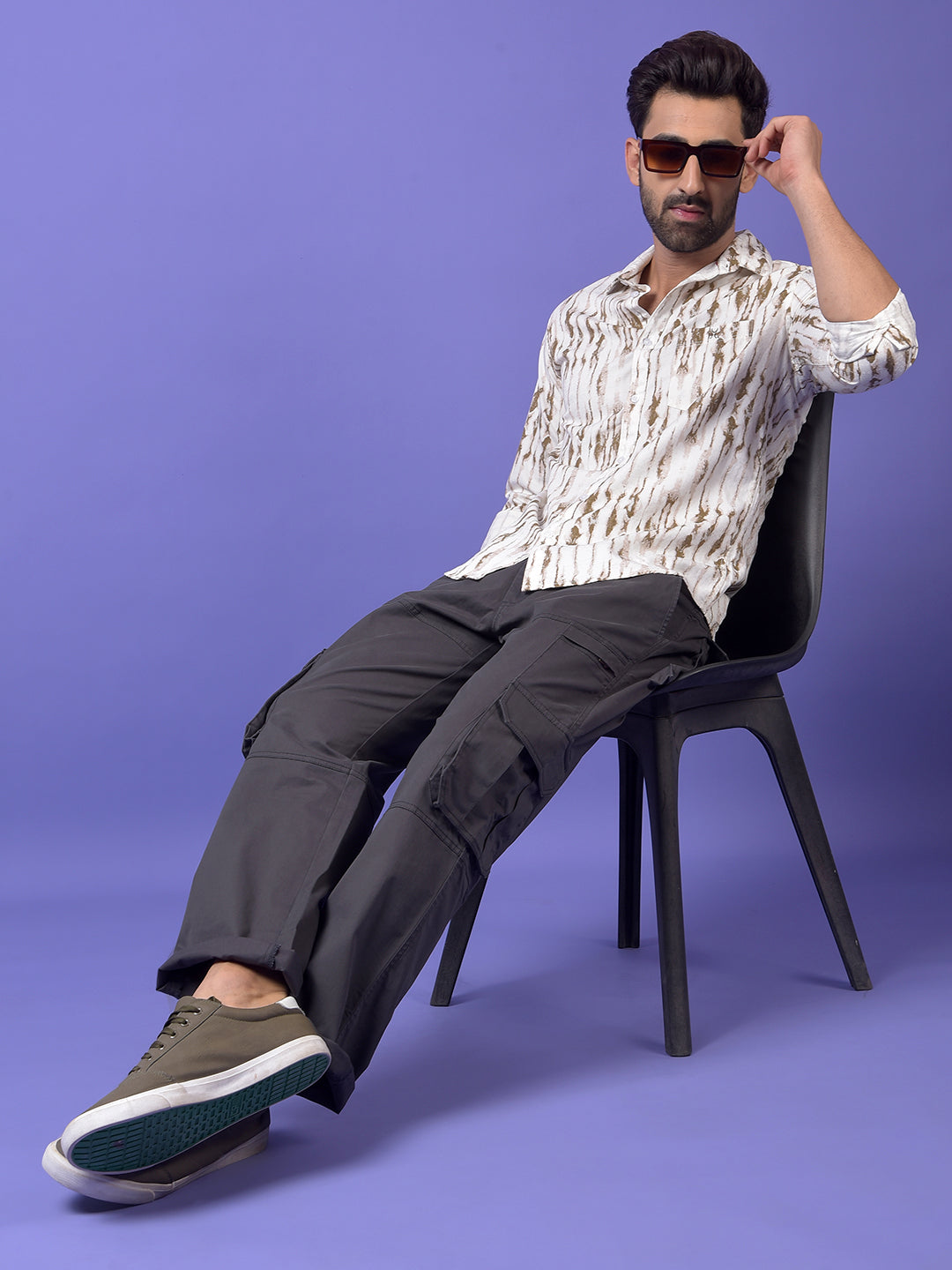 Grey Cargo Trousers