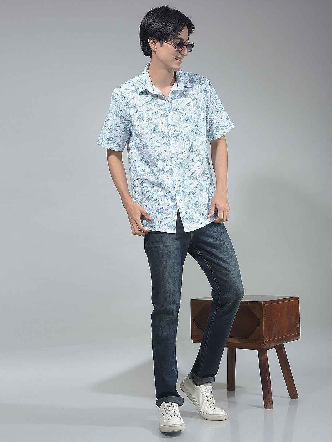 Green Urban Printed Shirt