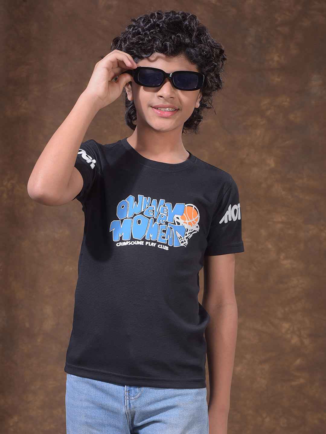 Black Graphic Print T-Shirt